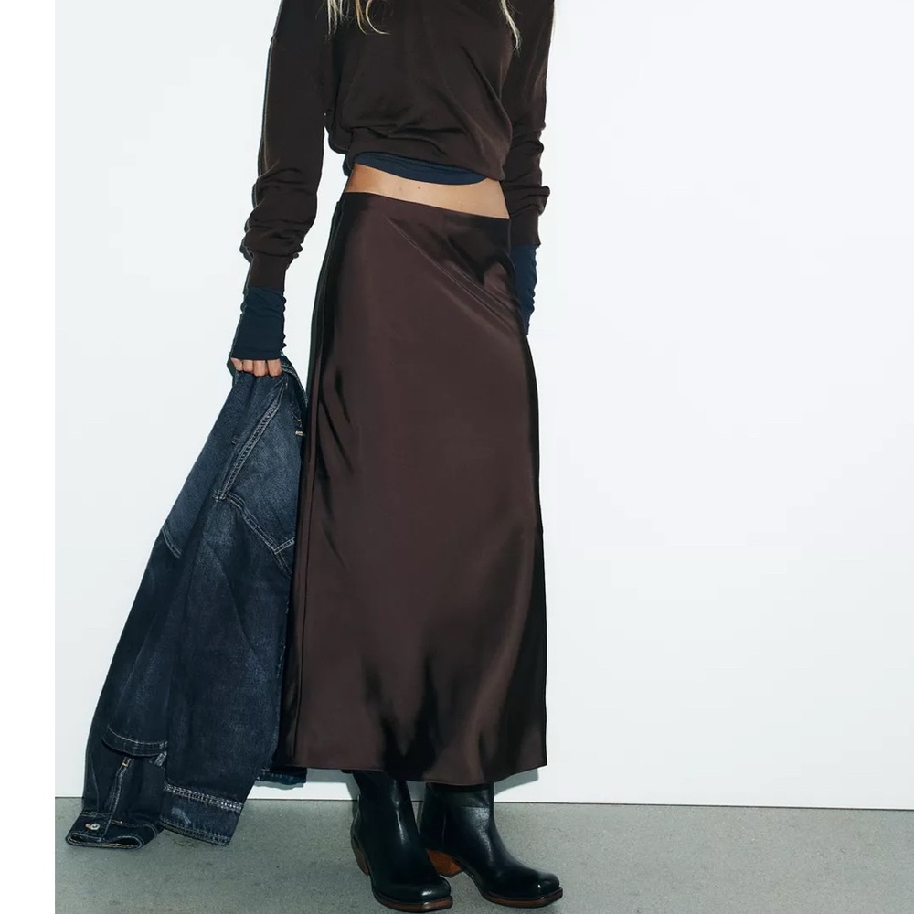 Zara Dark Brown Maxi Skirt